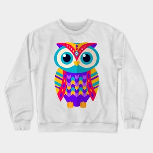 Color Owl Crewneck Sweatshirt